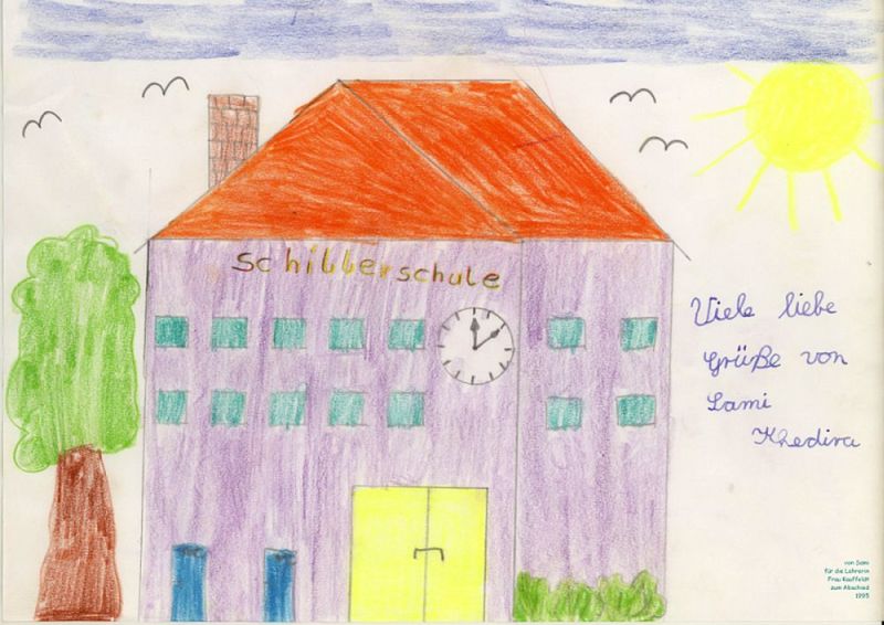 die Schillerschule - 1995 gemalt von Sami